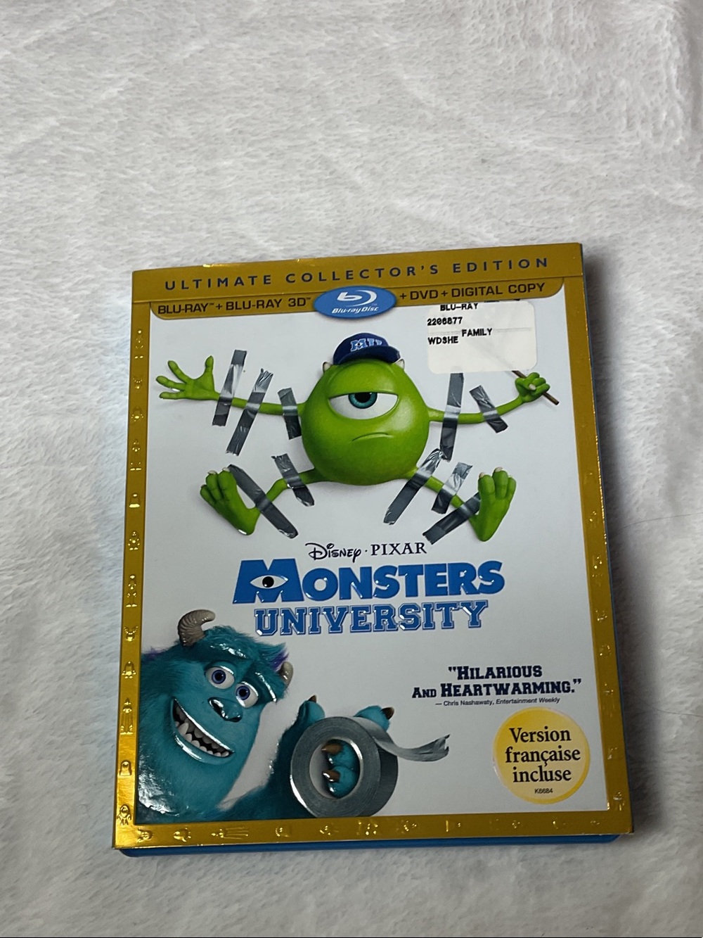 Disney Pixar Monsters University Ultimate Collector's Edition Blu-ray - Gold